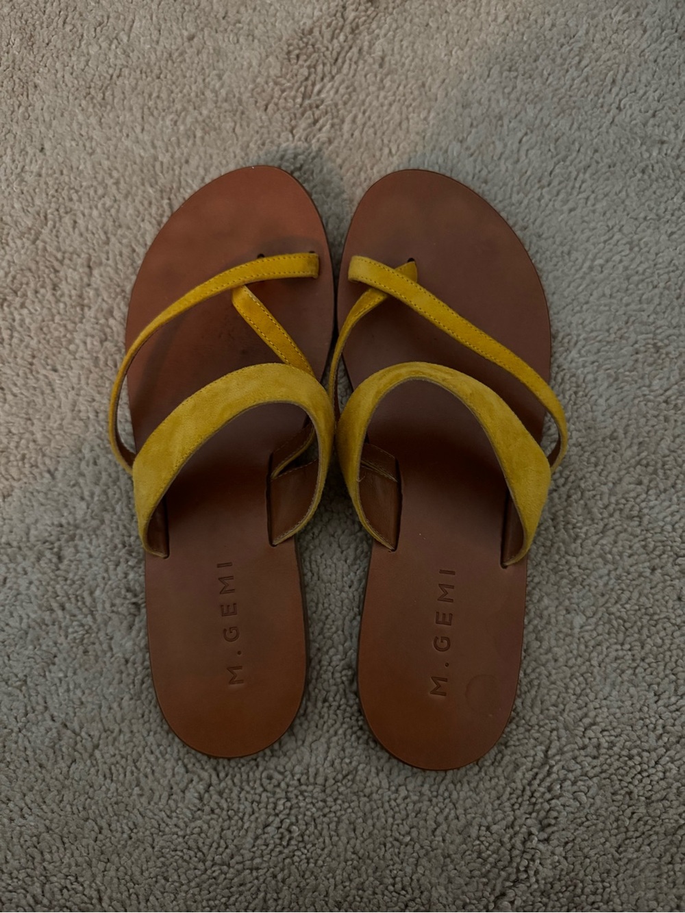 M. Gemi - The Medio -  Mustard Yellow Suede Sandals